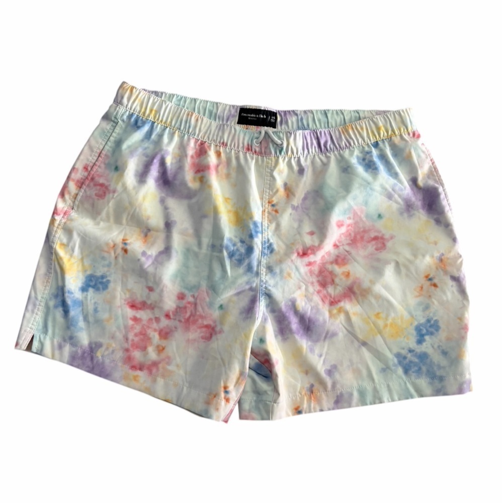 Abercrombie & Fitch Stretch Pastel Tie-Dye Swim Trunks multicolor Size XXL - Picture 3 of 13